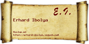Erhard Ibolya névjegykártya