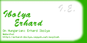 ibolya erhard business card